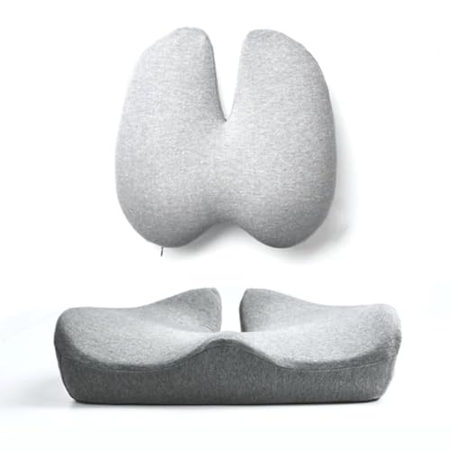 SWZEC Orthoback Orthopaedic Comfort Set: seat & Back Cushion (Grau) von SWZEC