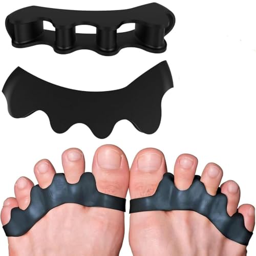 SWZEC Orthopulse FlexAlign Zehenspreizer 2.0 (Schwarz,1 Paar) von SWZEC