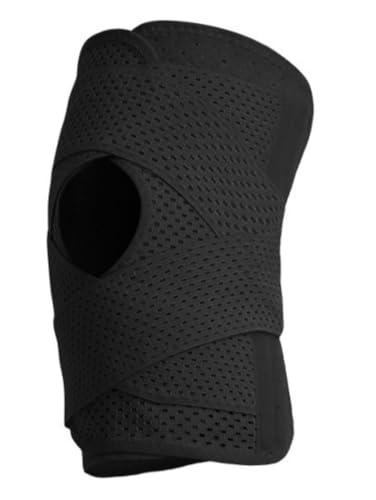 SWZEC Orthopulse - FlexGuard Kniebandage | Mit Federstützen und Spannriemen -Stabilitat, Schmerzlinderung und Schutz(Schwarz,L) von SWZEC