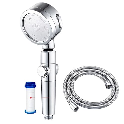 SWZEC WaterJake 3.0 | Duschkopf,Mehr Wasserdruck,Wassersparend,3 Funktionen mit Filter,Regendusche Handbrause revolutioniert Dein Duscherlebnis (Silber-1.5M) von SWZEC