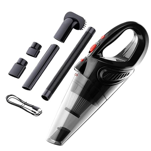 Oryzom Ultra-starker Akku-Handstaubsauger/Beutelloser Handstaubsauger mit LED-Licht und Schnellladefunktion/Handsauger für Nass & Trocken/Leicht und leise(1 schwarz) von SWZEC