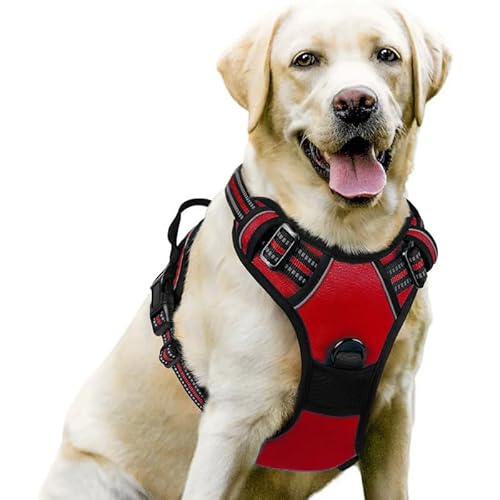 wuffy TrueSafe® Geschirr (L,Rote Kombination) von SWZEC