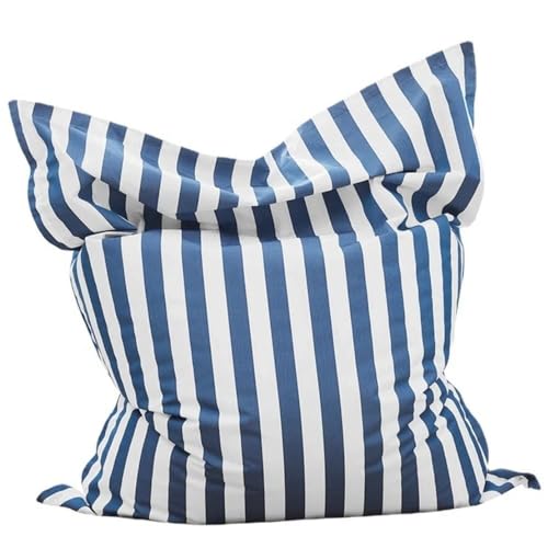 140 x 180 cm schwimmender Sitzsack for Pool, ohne Füllung – schwimmender Sitzsack for Pool – gestreift, Schwimmbecken, Floß, Liege, Strand, Segelboot, Schlafsofa(Dust Blue-Stripe) von SXBCyan