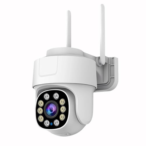 3MP/5MP/8MP Tuya PTZ 360° WiFi-Sicherheitskamera for Zuhause CCTV-IP-Kamera for den Innen- und Außenbereich, Nachtsicht, Bewegungserkennung, Zweiwege-Audio, IP66, kompatibel mit Tuya-App und Alexa(5MP von SXBCyan