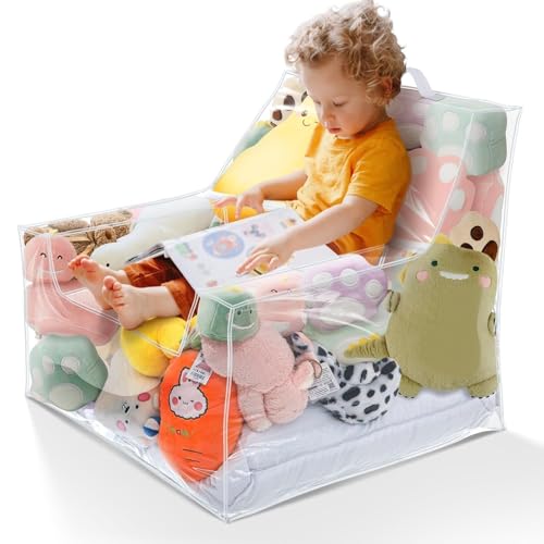 Großer, Durchsichtiger Sitzsackbezug for Stofftiere Zur Aufbewahrung for Kinder, PVC, Kleiner Aus, Sitzsack for, Und Organisation Von Plüschtieren Großer, Durchsichtiger Sitzsackbezug for Stofftiere Zur Aufbewahrung for Kinder, PVC, Kleiner Aus, Sitzsack for, Und Organisation Von Plüschtieren von SXBCyan