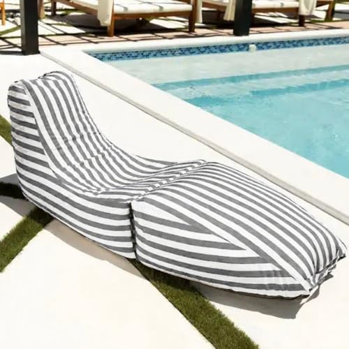 Riesiger Wasserdichter Sitzsack (ohne Füllmaterial), Sitzsackstuhl, Sitzsacksofa, Sitzsack For Draußen, Wasserdichter Oxford-Chaiselongue-Sitzsackbezug For Den Außenbereich, Garten, Strand, Camp, Sitz von SXBCyan