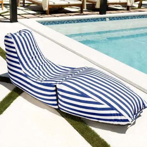 Riesiger Wasserdichter Sitzsack (ohne Füllmaterial), Sitzsackstuhl, Sitzsacksofa, Sitzsack For Draußen, Wasserdichter Oxford-Chaiselongue-Sitzsackbezug For Den Außenbereich, Garten, Strand, Camp, Sitz von SXBCyan