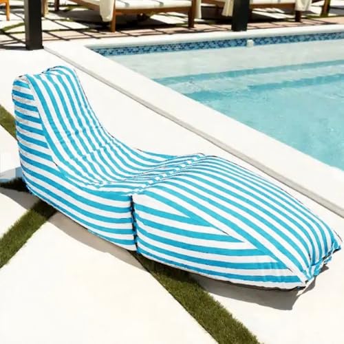 Riesiger Wasserdichter Sitzsack (ohne Füllmaterial), Sitzsackstuhl, Sitzsacksofa, Sitzsack For Draußen, Wasserdichter Oxford-Chaiselongue-Sitzsackbezug For Den Außenbereich, Garten, Strand, Camp, Sitz von SXBCyan
