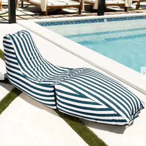 Riesiger Wasserdichter Sitzsack (ohne Füllmaterial), Sitzsackstuhl, Sitzsacksofa, Sitzsack For Draußen, Wasserdichter Oxford-Chaiselongue-Sitzsackbezug For Den Außenbereich, Garten, Strand, Camp, Sitz von SXBCyan