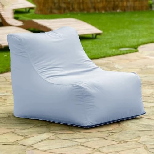Schwimmender Sitzsack for Pool Ohne Füllstoff, Strandkorb, Sitzsack for Den Außenbereich, Liegeabdeckung, Schwimmbecken, Schwimmhocker, Strandclub, Ottomane(Dustblue) von SXBCyan