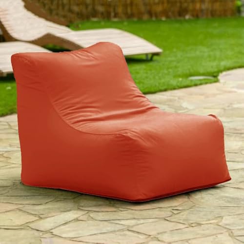 Schwimmender Sitzsack for Pool Ohne Füllstoff, Strandkorb, Sitzsack for Den Außenbereich, Liegeabdeckung, Schwimmbecken, Schwimmhocker, Strandclub, Ottomane(Orange) von SXBCyan