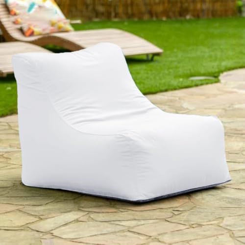 Schwimmender Sitzsack for Pool Ohne Füllstoff, Strandkorb, Sitzsack for Den Außenbereich, Liegeabdeckung, Schwimmbecken, Schwimmhocker, Strandclub, Ottomane(White) von SXBCyan