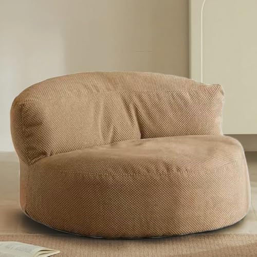 Sitzsack-Sessel Ohne Füllmaterial, Bequemes Sitzsack-Sofa Mit Rückenlehne, Dicker, Weicher Waffel-Sitzsackbezug, Sitzsack-Pouf, Salon, Großes Sofa, Lounge-Bodensofa for Spielen, Lesen(Kahki) von SXBCyan