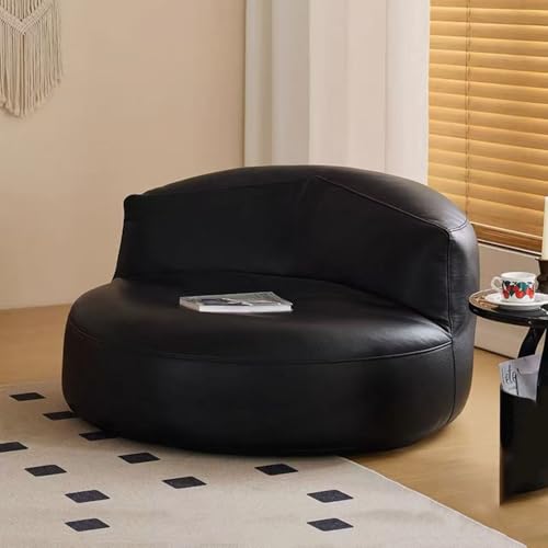 Sitzsack-Stuhl, Kunstleder, Sitzsack-Bezug Ohne Füllstoff, Luxuriöser Einzel-Sofa-Bezug, Sitzsack, Ecksitz, Sektionalcouch(Black) von SXBCyan