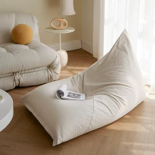 Sitzsackbezug Aus Reiner Baumwolle (ohne Füllmaterial), Pouf, Ottomane, Sitzsack for Kinder Und Erwachsene, Lazy-Sessel, Couch, Boden for Zuhause, Schlafzimmer, Wohnzimmer von SXBCyan