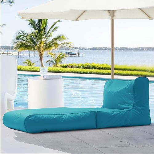 Sitzsackbezug Mit Doppeltem Verwendungszweck For Den Außenbereich, Schwimmbeckenliege, Klappbares Schlafsofa, Wasserdicht, Oxford-Chaiselongue-Pouf-Bezug Ohne Füllmaterial, Garten, Strand(Baoblue) von SXBCyan
