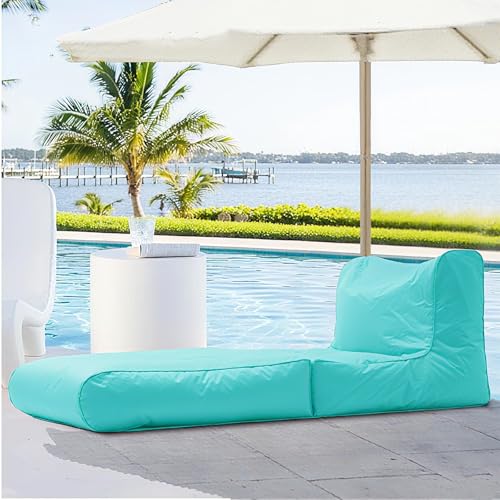 Sitzsackbezug Mit Doppeltem Verwendungszweck For Den Außenbereich, Schwimmbeckenliege, Klappbares Schlafsofa, Wasserdicht, Oxford-Chaiselongue-Pouf-Bezug Ohne Füllmaterial, Garten, Strand(Baogreen) von SXBCyan