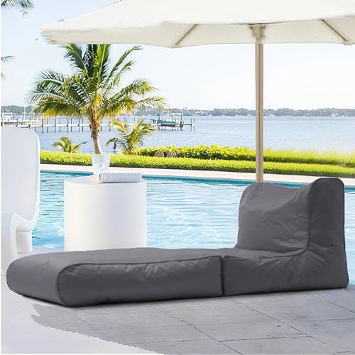 Sitzsackbezug Mit Doppeltem Verwendungszweck For Den Außenbereich, Schwimmbeckenliege, Klappbares Schlafsofa, Wasserdicht, Oxford-Chaiselongue-Pouf-Bezug Ohne Füllmaterial, Garten, Strand(Carbon grey) Sitzsackbezug Mit Doppeltem Verwendungszweck For Den Außenbereich, Schwimmbeckenliege, Klappbares Schlafsofa, Wasserdicht, Oxford-Chaiselongue-Pouf-Bezug Ohne Füllmaterial, Garten, Strand(Carbon grey) von SXBCyan