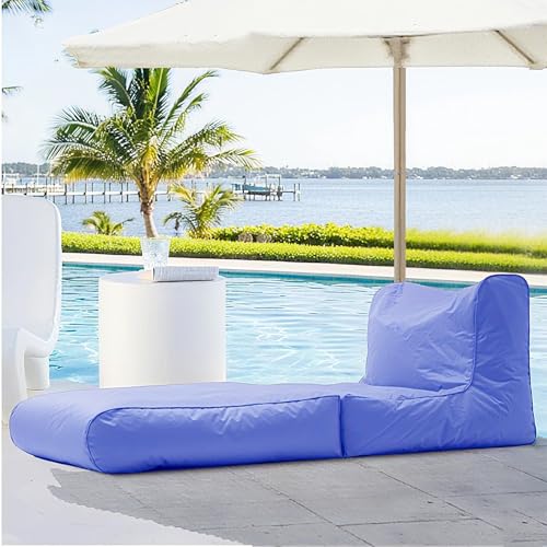 Sitzsackbezug Mit Doppeltem Verwendungszweck For Den Außenbereich, Schwimmbeckenliege, Klappbares Schlafsofa, Wasserdicht, Oxford-Chaiselongue-Pouf-Bezug Ohne Füllmaterial, Garten, Strand(Lavender) von SXBCyan