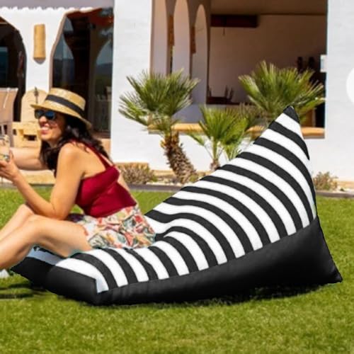 Wasserdichter Sitzsack Ohne Füllmaterial, wasserdichte Sitzsackhülle for Den Außenbereich, Schwimmender Sitzsack-Pouf-Stuhl for Schwimmbecken for Strand Salon(Darkgrey-Darkgrey) von SXBCyan