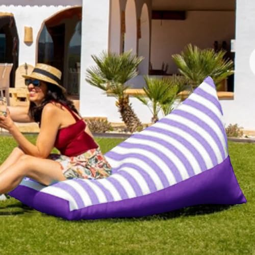 Wasserdichter Sitzsack Ohne Füllmaterial, wasserdichte Sitzsackhülle for Den Außenbereich, Schwimmender Sitzsack-Pouf-Stuhl for Schwimmbecken for Strand Salon(Lightpurple-dapurple) von SXBCyan