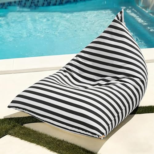 Wasserdichter Sitzsack Ohne Füllstoffe, Schwimmender for Schwimmbad, Outdoor, Sitzsackbezug, Pouf, Stuhl, Oxford(Black) von SXBCyan