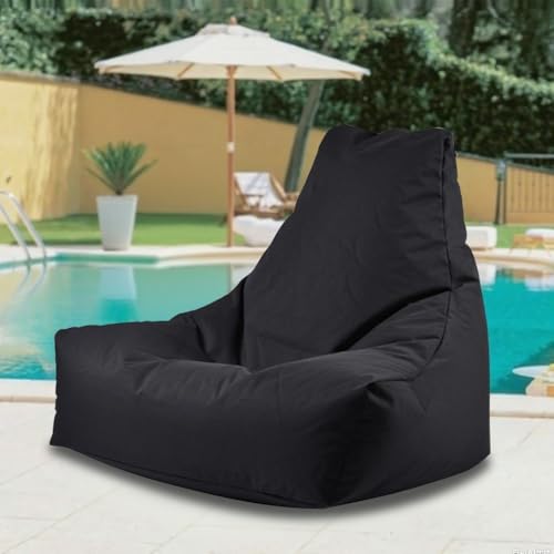 Wasserdichter Sitzsack for Boote, Ohne Füllmaterial, Schwimmender Sitzsack for Den Pool – wasserdichte Sitzsackhülle for Den Außenbereich – Sitzsack-Lounge for Den Außenbereich(Black) von SXBCyan