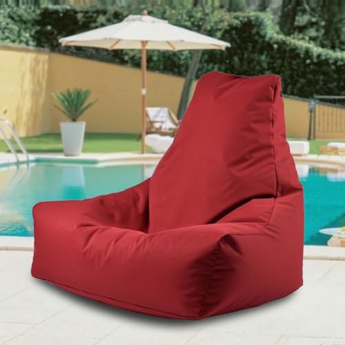 Wasserdichter Sitzsack for Boote, Ohne Füllmaterial, Schwimmender Sitzsack for Den Pool – wasserdichte Sitzsackhülle for Den Außenbereich – Sitzsack-Lounge for Den Außenbereich(Red) von SXBCyan