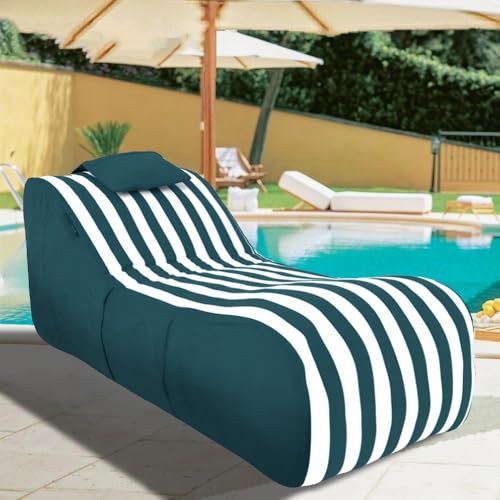 wasserdichte Sitzsäcke for Den Außenbereich for Erwachsene – Schwimmender Sitzsack for Den Pool – Wiederverwendbarer Sitzsack for Schwimmen Ohne Füllmaterial, Garten, Strand, Camp(DarkGreen) von SXBCyan