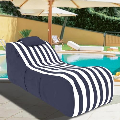 wasserdichte Sitzsäcke for Den Außenbereich for Erwachsene – Schwimmender Sitzsack for Den Pool – Wiederverwendbarer Sitzsack for Schwimmen Ohne Füllmaterial, Garten, Strand, Camp(Darkgrey) von SXBCyan