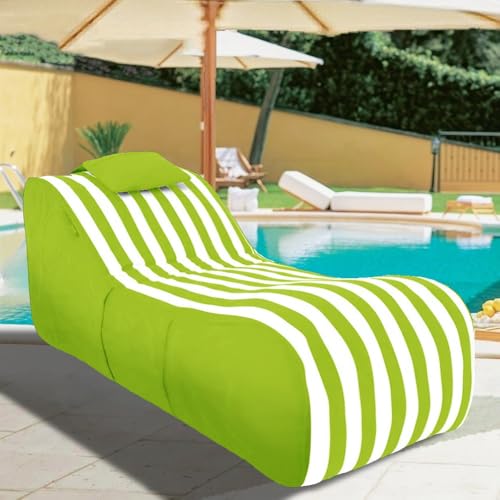 wasserdichte Sitzsäcke for Den Außenbereich for Erwachsene – Schwimmender Sitzsack for Den Pool – Wiederverwendbarer Sitzsack for Schwimmen Ohne Füllmaterial, Garten, Strand, Camp(LightGreen) von SXBCyan
