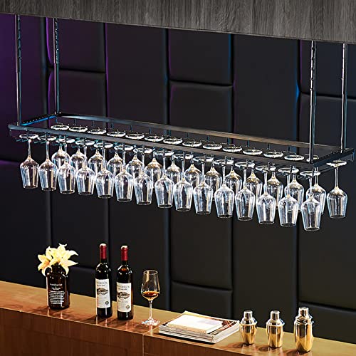 SXBHDM Hängend Weinglasregal Gläserhalter Weinglas Rack Decken Hängendes Weingläser Halter aus Metall Gläserhalterung Hanging Weinglashalterung Halterung unter Schrank Bar Regale Küchenschrank von SXBHDM