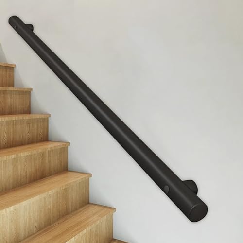 Handlauf aus schwarzem Edelstahl, Haltegriff für den Außenbereich, Treppenhandlauf, Geländerschienen-Stützsatz außen außen, Wandbalustraden-Handlauf-Stützgriff, Sicherheitsstange (Size : 180cm) Handlauf aus schwarzem Edelstahl, Haltegriff für den Außenbereich, Treppenhandlauf, Geländerschienen-Stützsatz außen außen, Wandbalustraden-Handlauf-Stützgriff, Sicherheitsstange (Size : 180cm) von SXBHDM