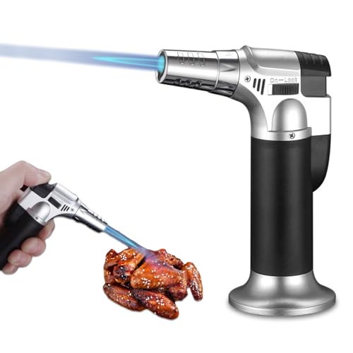 Blow Torch, Butan Torch Kitchen Blow, Kitchen Torc, Fit All Tanks Kitchen Blow Torch with Safety Lock & Adjustable Flame for Cooking BBQ Baking Brulee Cream DIY Soldering (Butan Not Included) von SXCCNW