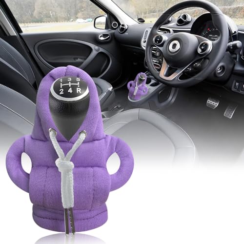 SXCCNW Auto Schaltknauf Abdeckung, Schaltknauf Abdeckung, Schaltknauf überzug Schaltknauf Hoodie Abdeckung Car Shifter Hoodie für Auto Schalthebel Dekoration 15 x 13 cm Helles Lila von SXCCNW