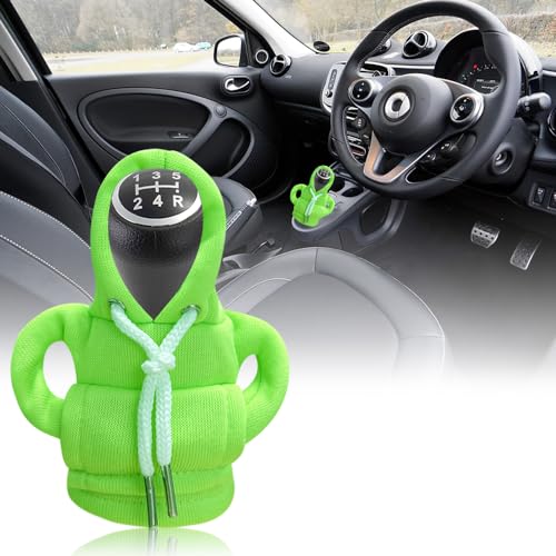 SXCCNW Auto Schaltknauf Abdeckung, Schaltknauf Abdeckung, Schaltknauf überzug Schaltknauf Hoodie Abdeckung Car Shifter Hoodie für Auto Schalthebel Dekoration 15 x 13 cm Leuchtendes Grün von SXCCNW