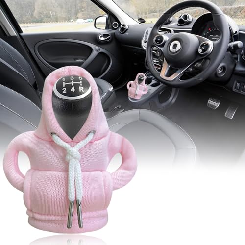 SXCCNW Auto Schaltknauf Abdeckung, Schaltknauf Abdeckung, Schaltknauf überzug Schaltknauf Hoodie Abdeckung Car Shifter Hoodie für Auto Schalthebel Dekoration 15 x 13 cm Rosa von SXCCNW