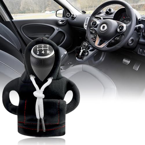 SXCCNW Auto Schaltknauf Abdeckung, Schaltknauf Abdeckung, Schaltknauf überzug Schaltknauf Hoodie Abdeckung Car Shifter Hoodie für Auto Schalthebel Dekoration Zubehör Schwarz 15 x 13 cm von SXCCNW