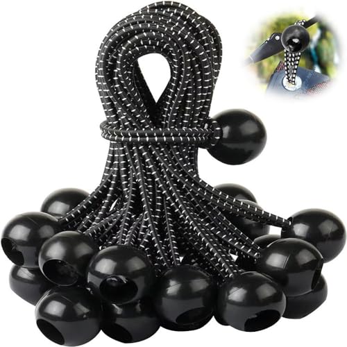 Spanngummis mit Kugel 15cm, 50 Stück Zeltgummis Gummispanner mit Kugel, Planenspanner mit Kugel, Expanderschlingen, Gummischlaufen Planenspanner Gummispanner für Planen Zelt Banner Netz Schwarzer Spanngummis mit Kugel 15cm, 50 Stück Zeltgummis Gummispanner mit Kugel, Planenspanner mit Kugel, Expanderschlingen, Gummischlaufen Planenspanner Gummispanner für Planen Zelt Banner Netz Schwarzer von SXCCNW
