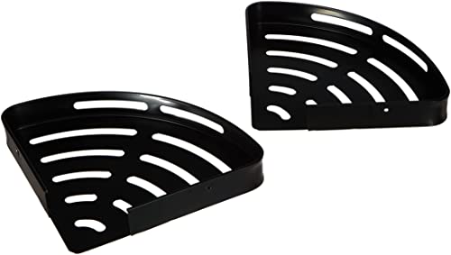 (Aluminium Triangle Pack of 2) Selbstklebendes Badezimmerregal Free Punch Black Duschkorb Duschablage Rack Shampoo Ablagekorb Black Angle von SXCDD
