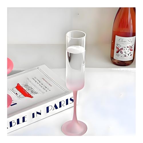 SXDHOCDZ 2er-Pack Wiederverwendbare Sektflöten und Weingläser | Trinkset für den täglichen Gebrauch zu Hause, Geburtstage, Hochzeitsfeiern(Cream Pink,Type B) von SXDHOCDZ