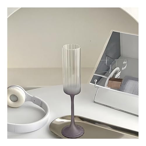 SXDHOCDZ 2er-Pack Wiederverwendbare Sektflöten und Weingläser | Trinkset für den täglichen Gebrauch zu Hause, Geburtstage, Hochzeitsfeiern(Cream Purple,Type A) von SXDHOCDZ