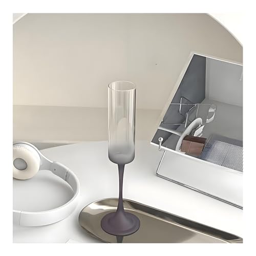 SXDHOCDZ 2er-Pack Wiederverwendbare Sektflöten und Weingläser | Trinkset für den täglichen Gebrauch zu Hause, Geburtstage, Hochzeitsfeiern(Cream Purple,Type B) von SXDHOCDZ
