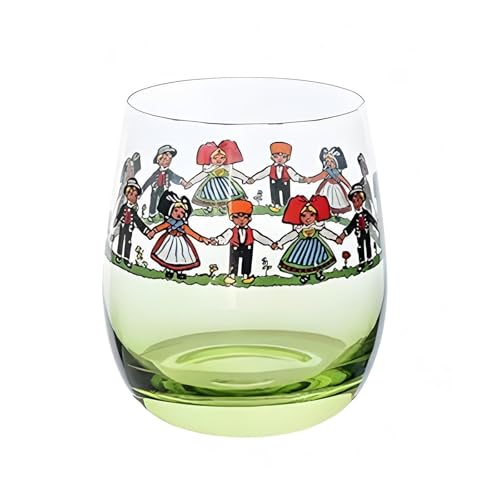 SXDHOCDZ 350 ml Rotweinglas mit süßem Muster | Wiederverwendbar für tägliche Partys und Geburtstage(Green,A) von SXDHOCDZ