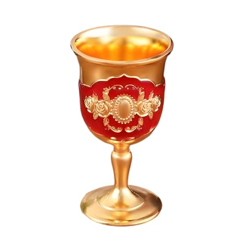 SXDHOCDZ Champagnerflöten aus Metall, Wiederverwendbare Weingläser, Wiederverwendbare Flöten für das Toast-Set für Partys und Hochzeiten zu Hause(A,Tall Cup) von SXDHOCDZ