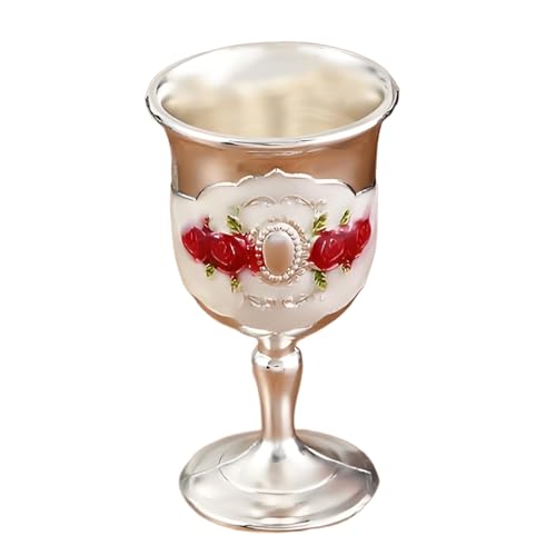 SXDHOCDZ Champagnerflöten aus Metall, Wiederverwendbare Weingläser, Wiederverwendbare Flöten für das Toast-Set für Partys und Hochzeiten zu Hause(D,Tall Cup) von SXDHOCDZ