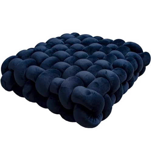 SXDHOCDZ Gewebte Sofakissen mit hoher Stützkraft, handgewebtes Dekokissen, atmungsaktiv und leicht zu reinigen, geeignet für Personen, die Lange sitzen.(Teal,40 * 40 * 12CM) von SXDHOCDZ
