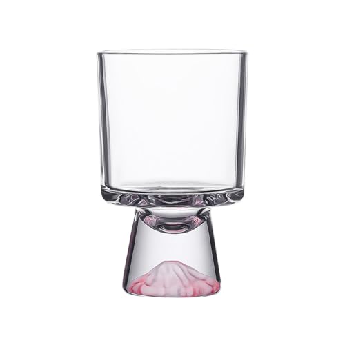 SXDHOCDZ Rosa Glas für Obst, Desserts, Säfte, Aroma- und Kaffeegetränke, Glas-Obstschale für Familienfeiern, Geburtstagsfeiern(Pink,300ml) von SXDHOCDZ