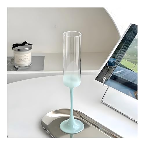 SXDHOCDZ Wiederverwendbare Champagnergläser, 2er-Set | Perfekt für den täglichen Gebrauch, Geburtstagsfeiern und Hochzeitstoasts(Cream Blue,Type B) von SXDHOCDZ