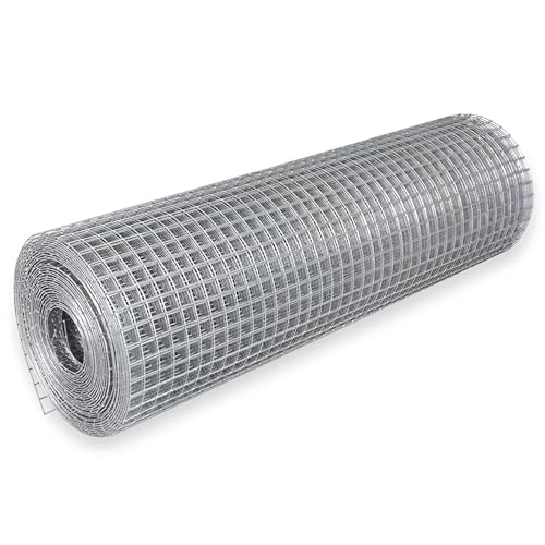 SXEVZOO 304 Edelstahl-Drahtgewebe – 12x12mm Geschweißtes Drahtgeflecht Unterstützt Geflügelnetzkäfigzäune, Hält Die Tiere Fern, Schützt Neue Pflanzen(0.8x15m) von SXEVZOO